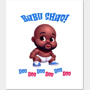 Baby Shaq Doo Doo Doo Doo Doo Doo Illustration Posters and Art